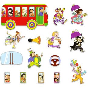 مجموعة قصص لوحة اللباد ذات عجلات على متن الحافلة، سرد القصص لرياض الأطفال، أنشطة التعلم والتفاعل، دعائم أداء للفصول الدراسية والأسرة in Kuwait