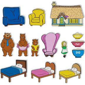 مجموعة ألعاب تفاعلية للأطفال من Goldilocks and The Three Bears، أنشطة تعلم سرد القصص المبكرة للأطفال الصغار in Kuwait