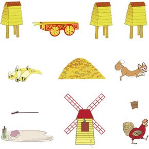 قطع لوحة القصة من اللباد من روزيز ووك، 12 قطعة من قطع اللباد، أنشطة الأطفال الصغار، رواية القصص، التعليم المبكر، تطوير الألعاب التفاعلية in Kuwait