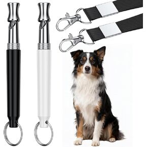 Dog Whistle, 2 Pack Dog Training Whistle with Lanyard, Adjustable Ultrasonic Silent Dog Recall Whistles, Professional Dog Whistle to Stop Barking Neighbors Dog in Kuwait