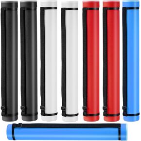 8 قطع من أنبوب الملصقات القابل للتوسيع مع حزام الكتف، حامل تخزين المستندات البلاستيكي يمتد من 24 إلى 40 بوصة، أنبوب المستندات المحمول للأعمال الفنية والمخططات والصياغة واللفائف (4 ألوان) in Kuwait