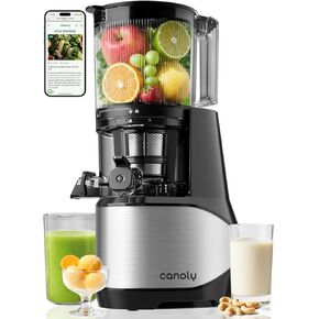 Canoly C09 Cold Press Juicer, 6" Extra Wide Feed Chute, 3-IN-1 Strainers (Juice & Sorbet & Nut Milk), Powerful AC Brushless Motor, Self Precut System, Juicer Machines with BPA-Free (Classic) in Kuwait