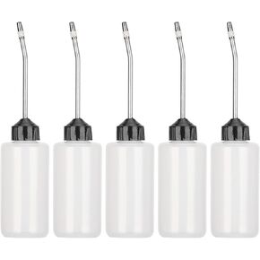 Jeanoko Sewing Machine Oiler Plastic Oil Bottle with Long Extended Spout for Machinery Maintenance, 120ML Capacity, Set of 5 for Sewing Machine Rooms in Kuwait