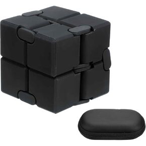 Fidget Magic Cube Toy Mini Stress Release Finger Flip Cube Toys, ABS Stress Relieving & Handheld Fidget Magic Game in Bag Perfect for Adults (Blue) in Kuwait