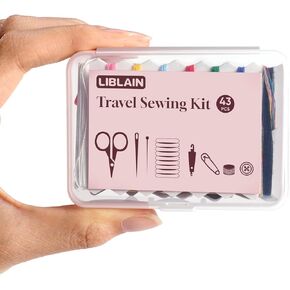LIBLAIN Mini Sewing Kit, Small Travel Sewing Kit with Big Eye Steel Needles for Adults and Beginners, Needle and Thread Kit for Hand Sewing (43Pcs) in Saudi Arabia