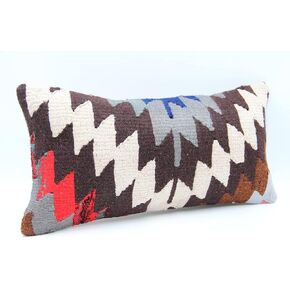 Decorative Kilim Pillow 10x20 inch Vintage Farmhouse Pillow Striped Boho Design Turkish Chair Pillow Small Oblong Cushion Cover Colorful Pillow in Saudi Arabia