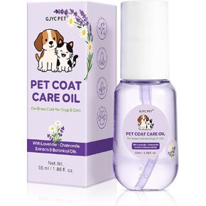 زيت العناية بمعطف الحيوانات الأليفة، منقوع جوز الهند والجوجوبا | مصل مغذي لتقليل العقد العنيدة، درع حراري من الأشعة فوق البنفسجية؛ إصلاح الدهون المضادة للكهرباء الساكنة للفراء الجاف التالف، علاج آمن للكلاب والقطط، 1.69 أونصة سائلة. أوقية in Kuwait