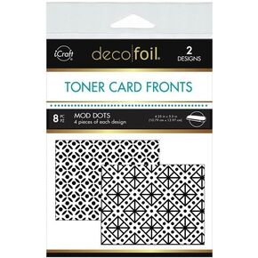 Thermoweb Deco Foil Toner Card Fronts 4.25"X5.5" 8/Pkg-Mod Dots in Kuwait