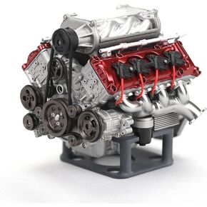 Mini V8 Engine Model Kit That Runs, MAD 3D Printing Functional Supercharged RC Engine for AX90104 SCX10Ⅱ Capra VS4-10 Pro/Ultra Engine Model Car in Saudi Arabia