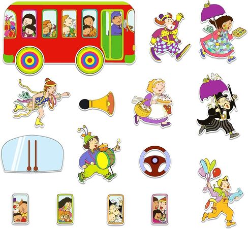 مجموعة قصص لوحة اللباد ذات عجلات على متن الحافلة، سرد القصص لرياض الأطفال، أنشطة التعلم والتفاعل، دعائم أداء للفصول الدراسية والأسرة in Kuwait