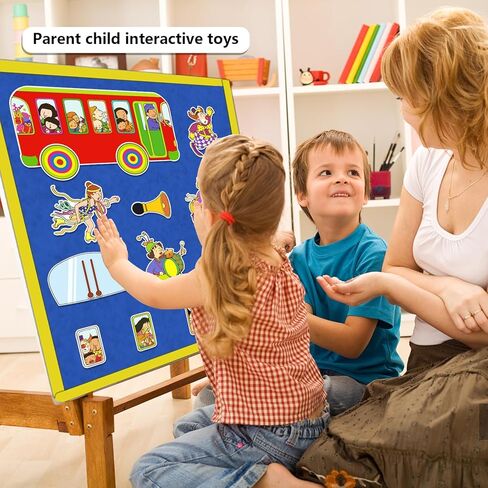 مجموعة قصص لوحة اللباد ذات عجلات على متن الحافلة، سرد القصص لرياض الأطفال، أنشطة التعلم والتفاعل، دعائم أداء للفصول الدراسية والأسرة in Kuwait