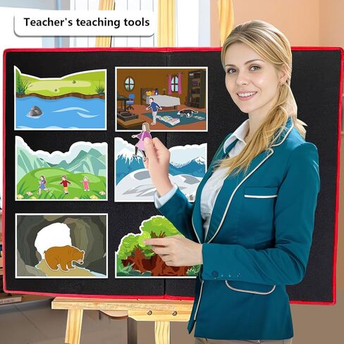 مجموعات قصص لوحة اللباد نحن نذهب في رحلة صيد الدب، قطع لوحة القصة المصنوعة من الفلانيل، نشاط تعلم رواية القصص لمرحلة ما قبل المدرسة، أداء الدعائم in Kuwait