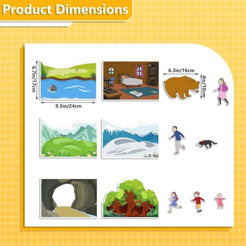 مجموعات قصص لوحة اللباد نحن نذهب في رحلة صيد الدب، قطع لوحة القصة المصنوعة من الفلانيل، نشاط تعلم رواية القصص لمرحلة ما قبل المدرسة، أداء الدعائم in Kuwait