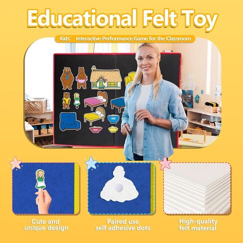 مجموعة ألعاب تفاعلية للأطفال من Goldilocks and The Three Bears، أنشطة تعلم سرد القصص المبكرة للأطفال الصغار in Kuwait