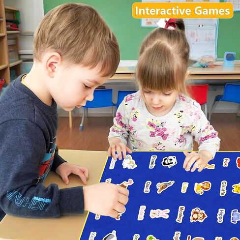 شعرت الحيوانات 52 قطعة كلمات تعلم رياض الأطفال ورأى مجلس قصة مجموعات رواية القصص المبكرة التعلم مجموعة اللعب التفاعلية in Kuwait