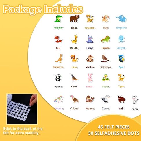 شعرت الحيوانات 52 قطعة كلمات تعلم رياض الأطفال ورأى مجلس قصة مجموعات رواية القصص المبكرة التعلم مجموعة اللعب التفاعلية in Kuwait