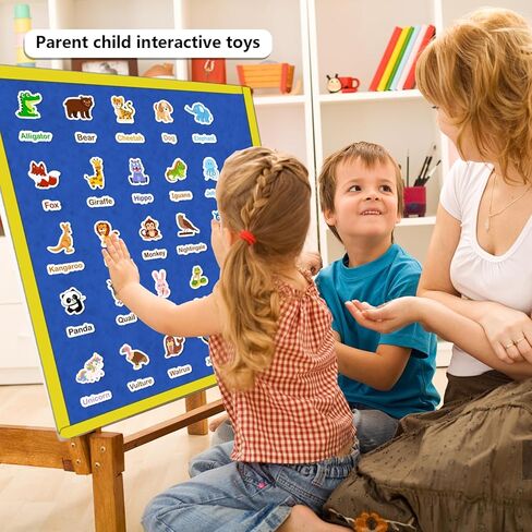 شعرت الحيوانات 52 قطعة كلمات تعلم رياض الأطفال ورأى مجلس قصة مجموعات رواية القصص المبكرة التعلم مجموعة اللعب التفاعلية in Kuwait