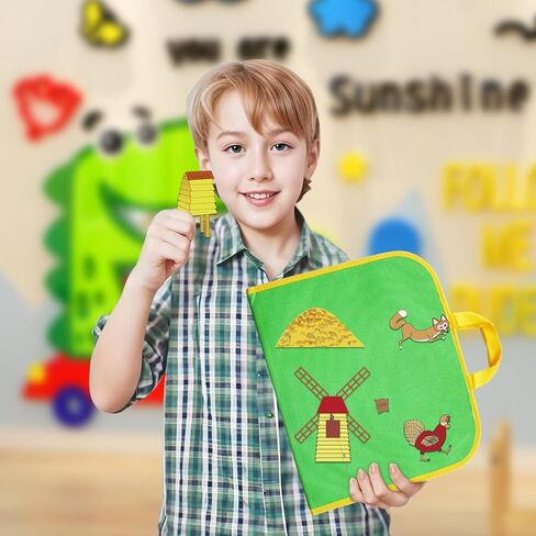 قطع لوحة القصة من اللباد من روزيز ووك، 12 قطعة من قطع اللباد، أنشطة الأطفال الصغار، رواية القصص، التعليم المبكر، تطوير الألعاب التفاعلية in Kuwait