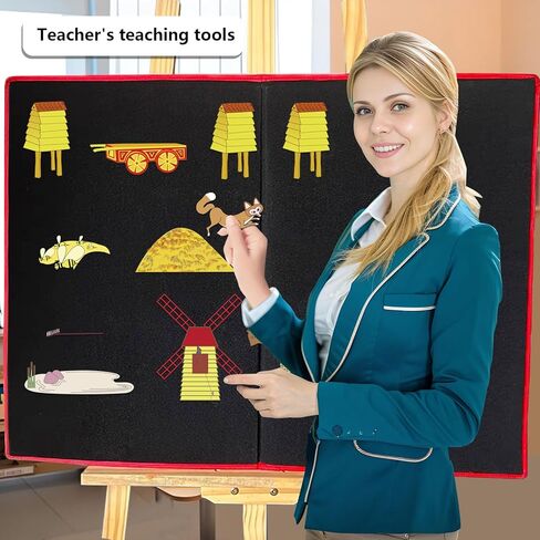 قطع لوحة القصة من اللباد من روزيز ووك، 12 قطعة من قطع اللباد، أنشطة الأطفال الصغار، رواية القصص، التعليم المبكر، تطوير الألعاب التفاعلية in Kuwait