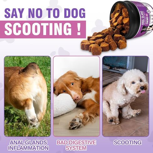 مضغ ناعم للغدة الشرجية للكلاب، 150 وقف سكوت للكلاب، يدعم وظيفة الأمعاء للغدة الشرجية، مكمل من الألياف الصحية الهضمية، مكملات اليقطين للكلاب، إسهال الحيوانات الأليفة، دعم الأمعاء، البروبيوتيك الهضمي (نكهة الدجاج) in Kuwait