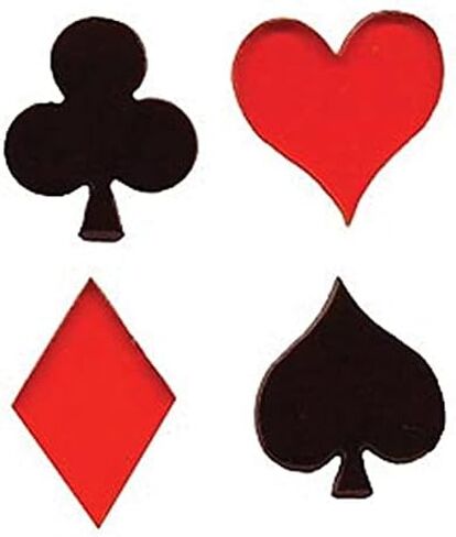 Playing Card Suit Fusible Pre-Cut 4 Piece Set - 90 Coe in Saudi Arabia
