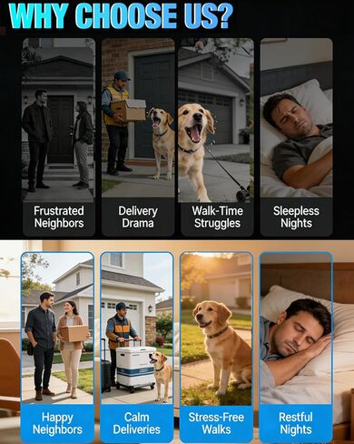 Dog Barking Control Devices, Bark Box with Remote Control, Rechargeable, Waterproof, Adjustable Modes & Frequencies, Anti Barking Device for Dogs Indoor Outdoor (White) in Kuwait