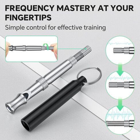 Dog Whistle, 2 Pack Dog Training Whistle with Lanyard, Adjustable Ultrasonic Silent Dog Recall Whistles, Professional Dog Whistle to Stop Barking Neighbors Dog in Kuwait