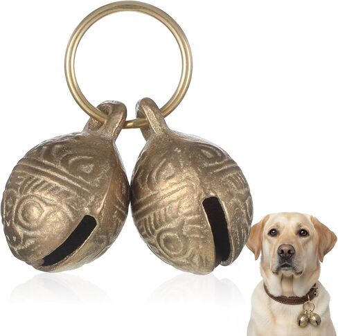 Large Bell for Dog Collar, 2 PCS Copper Dog Bells Collars Extra Loud Dogs Collar Bell for Pet Tracking Anti Lost Training Pets Pendant Accessories Anti Theft Bells for Medium Large Dogs & Cats in Saudi Arabia