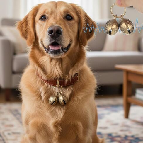 Large Bell for Dog Collar, 2 PCS Copper Dog Bells Collars Extra Loud Dogs Collar Bell for Pet Tracking Anti Lost Training Pets Pendant Accessories Anti Theft Bells for Medium Large Dogs & Cats in Saudi Arabia