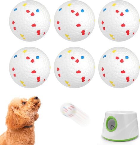 2.3" Balls for Automatic Dog Ball Launcher Interactive Ball Thrower (White-6 Balls) in Saudi Arabia