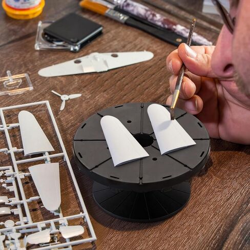 2 Sets Spray Work Painting Stands Rotating Model Painting Stand Holders with 8 Pcs Crocodile Clips Plastic Miniature Holder Base Tools for DIY Model Cars Airplanes Airbrush Hobby Parts in Saudi Arabia