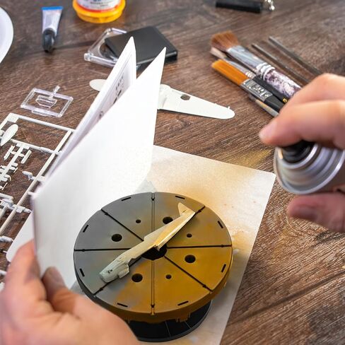 2 Sets Spray Work Painting Stands Rotating Model Painting Stand Holders with 8 Pcs Crocodile Clips Plastic Miniature Holder Base Tools for DIY Model Cars Airplanes Airbrush Hobby Parts in Saudi Arabia