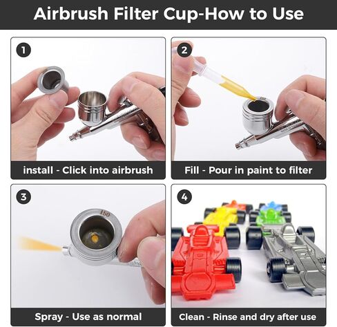 4PACK-Airbrush Paint Filter Cup,Airbrush Cup Strainer,Filter Cup for Paint Airbrush Accessories,for 1"-1.49" Diameter Cups in Saudi Arabia