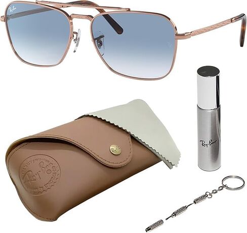 Ray-Ban RB3636 New Caravan Square Square Geasshes مع حزمة مجموعة النظارات الرسمية in Saudi Arabia