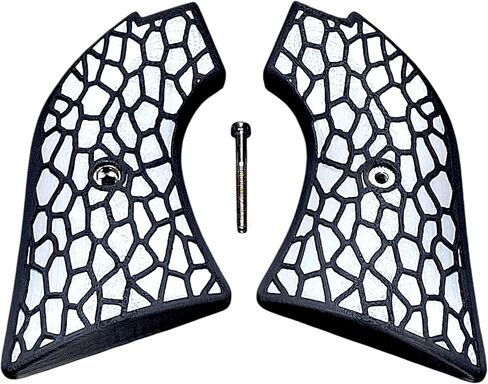 White & Black Reptile Printed Heritage Rough Rider Grips in Saudi Arabia