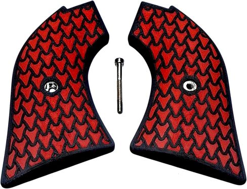 Red & Black Dragon Scale Printed Heritage Rough Rider Grips in Saudi Arabia