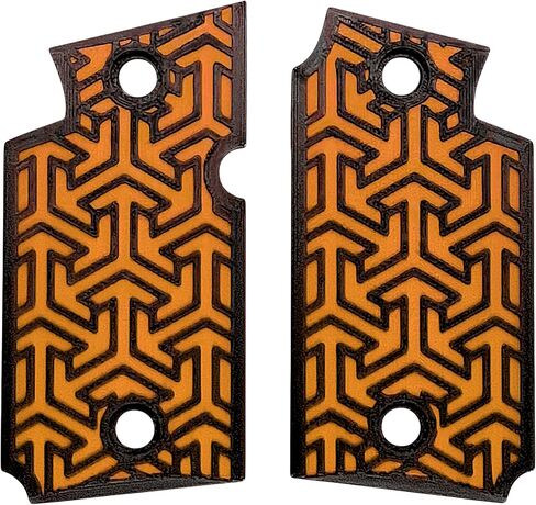 Orange & Black Tritessel Printed Sig Sauer P938 Grips in Saudi Arabia