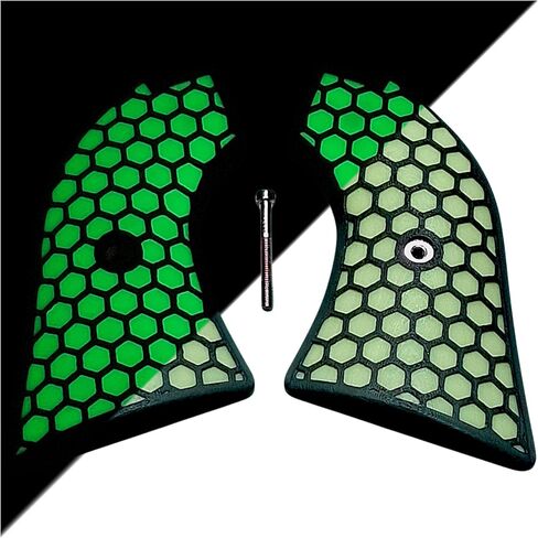 Glow in The Dark & Black Honeycomb Printed Heritage Rough Rider Grips in Saudi Arabia