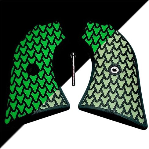 Glow in The Dark & Black Dragon Scale Printed Heritage Rough Rider Grips in Saudi Arabia
