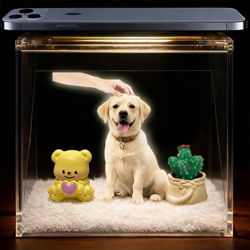 Pet Holographic Projection House, Custom Pet 3D Hologram Digital Video, Pets Cat&Dog Memorial Gifts for Loss of Dog Sympathy Gift, Personalized Dogs Remembrance Gifts for Dogs Owners in Saudi Arabia