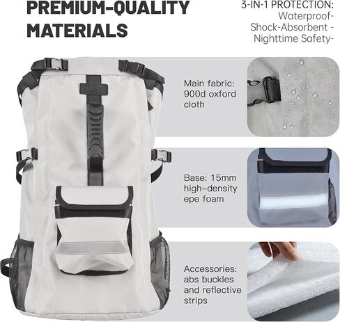 Dog Carrier Backpack for Medium Dogs, Hiking Bag for Pets Up to 30 lbs - 4-Layer Safety Design with Thick Padded Straps, Built-in Leash & Breathable Mesh, Suitable for Hiking, Cycling, and Travel in Saudi Arabia