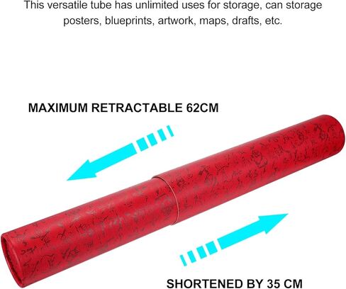 VILLCASE Extendable Telescopic Artwork Storage Tube with Caps 13.77In Durable Mailing Tube for Posters Maps Blueprints Calligraphy Paintings in Saudi Arabia