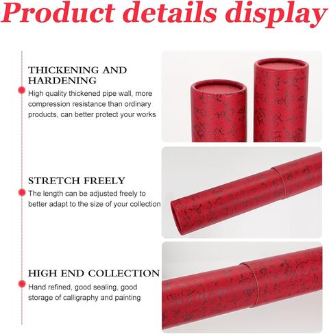 VILLCASE Extendable Telescopic Artwork Storage Tube with Caps 13.77In Durable Mailing Tube for Posters Maps Blueprints Calligraphy Paintings in Saudi Arabia