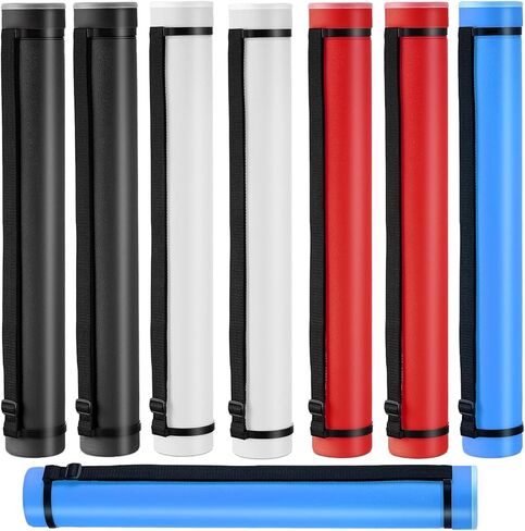 8 قطع من أنبوب الملصقات القابل للتوسيع مع حزام الكتف، حامل تخزين المستندات البلاستيكي يمتد من 24 إلى 40 بوصة، أنبوب المستندات المحمول للأعمال الفنية والمخططات والصياغة واللفائف (4 ألوان) in Kuwait