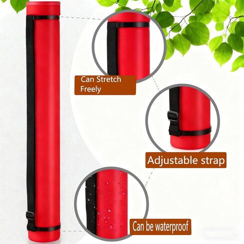 8 قطع من أنبوب الملصقات القابل للتوسيع مع حزام الكتف، حامل تخزين المستندات البلاستيكي يمتد من 24 إلى 40 بوصة، أنبوب المستندات المحمول للأعمال الفنية والمخططات والصياغة واللفائف (4 ألوان) in Kuwait