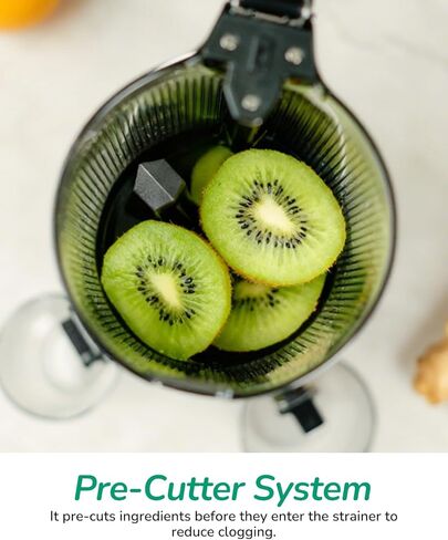 Canoly C09 Cold Press Juicer, 6" Extra Wide Feed Chute, 3-IN-1 Strainers (Juice & Sorbet & Nut Milk), Powerful AC Brushless Motor, Self Precut System, Juicer Machines with BPA-Free (Classic) in Kuwait