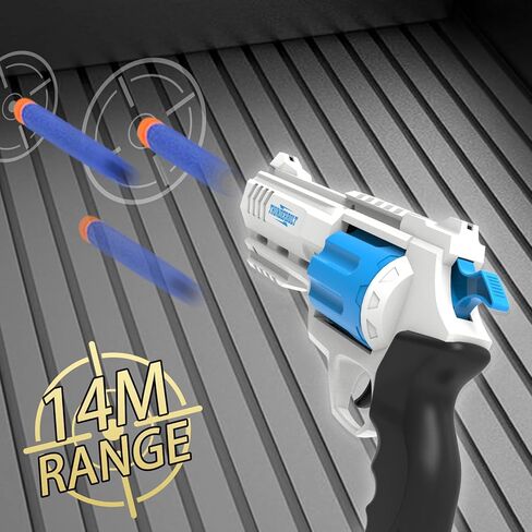 2 Pack Foam Dart Blaster Set for Kids with 40 Darts, 8 Dart Rotating Barrel, Kids Outdoor Games for Boys and Girls, Teens Ages 8+ in Saudi Arabia