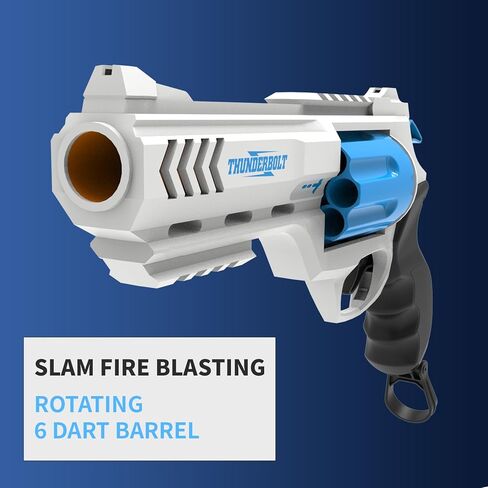 2 Pack Foam Dart Blaster Set for Kids with 40 Darts, 8 Dart Rotating Barrel, Kids Outdoor Games for Boys and Girls, Teens Ages 8+ in Saudi Arabia