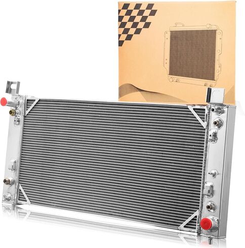 34" 3 Row Radiator for 2002-2013 2011 Chevy Silverado Suburban 1500 2500 3500, GMC Yukon, Cadillac 4.8 5.3L 6.0L, Aluminum Radiator For Chevy with Transmission Oil Cooler in Saudi Arabia