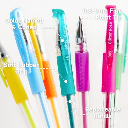 Shuttle Art Gel Pens, 120 Pack Gel Pen Set 60 Colored Gel Pen with 60 Refills for Adults Coloring Books Drawing Doodling Crafts Scrapbooking Journaling in Kuwait